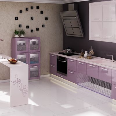 Фиолетовые кухни Кухня Фаворит 3 (Орабель)