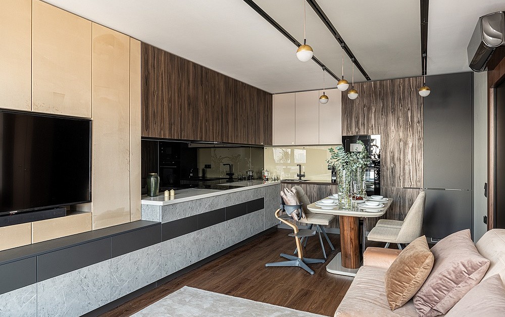 Древесно-песчаная кухня для ТВ-проекта «Квартирный Вопрос»