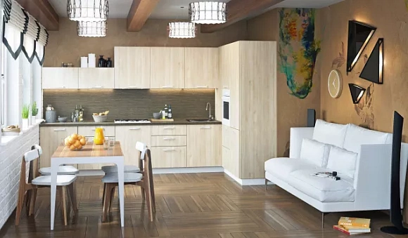 Коричневая кухня в Мурманске