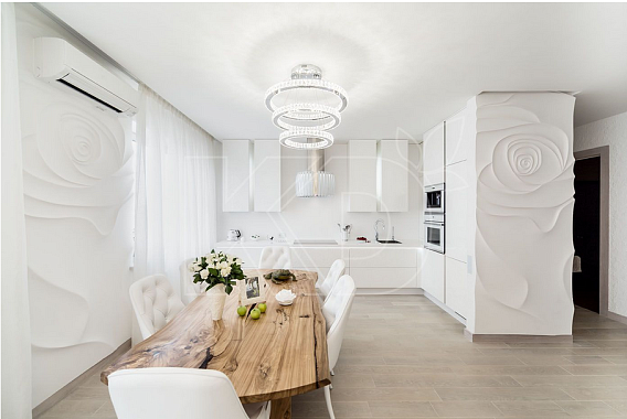 Белая кухня в интерьере