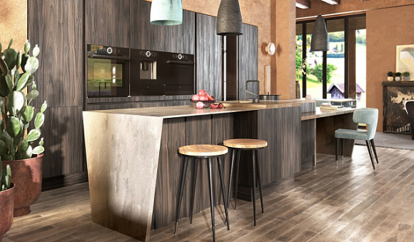 Коричневая кухня в Мурманске