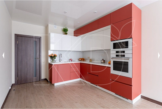 дизайн красно-белой кухни, дизайн кухни в красно-белых тонах