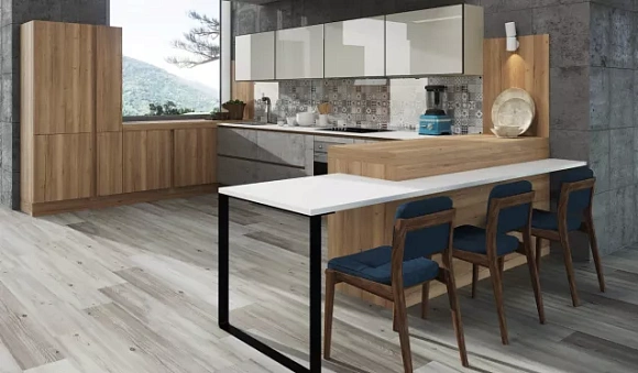 Коричневая кухня в Мурманске