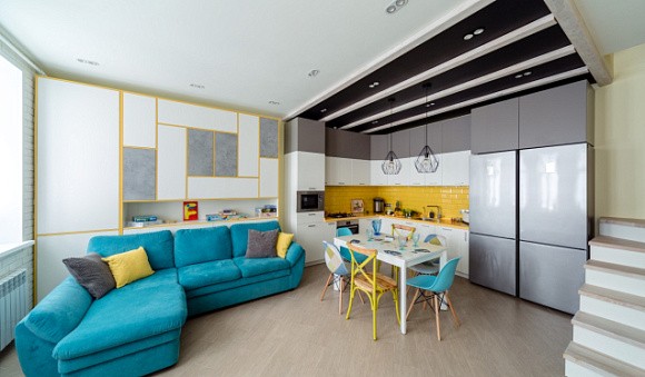 Серая кухня в Клину