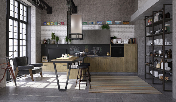 Коричневая кухня в Мурманске