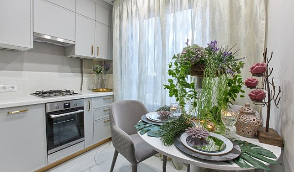 Серая кухня в Клину